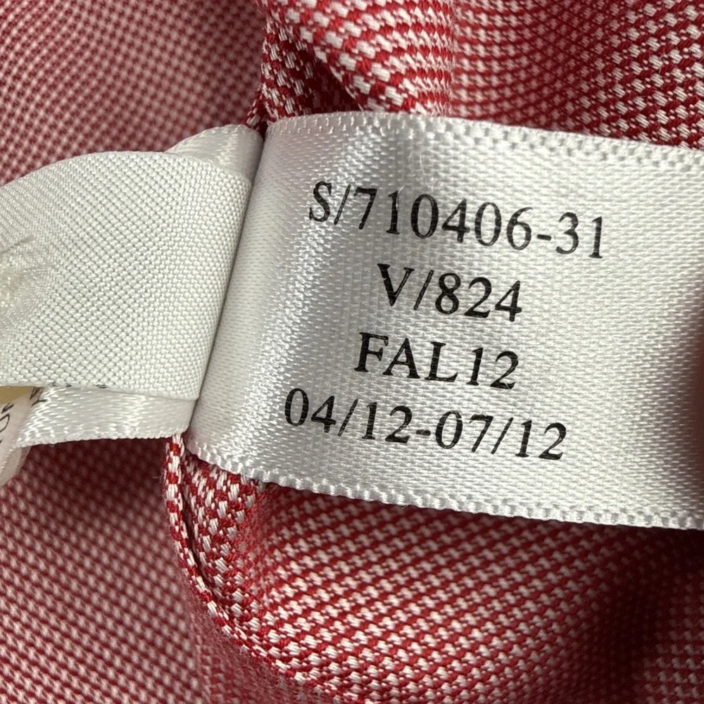 Banana Republic Non Iron Tailored Slim Fit Red Shirt Men's Size L (16-16 1/2)‎